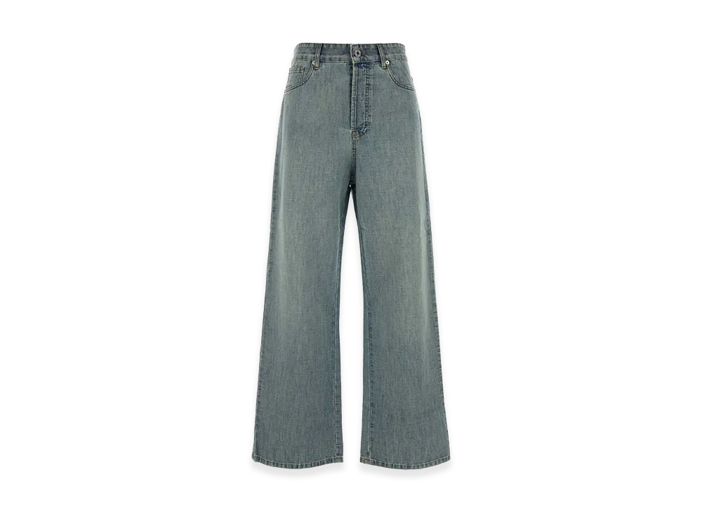 MIU MIU Women's Chambray Denim Trousers "Lightblue"