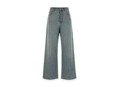 MIU MIU Women's Chambray Denim Trousers "Lightblue"