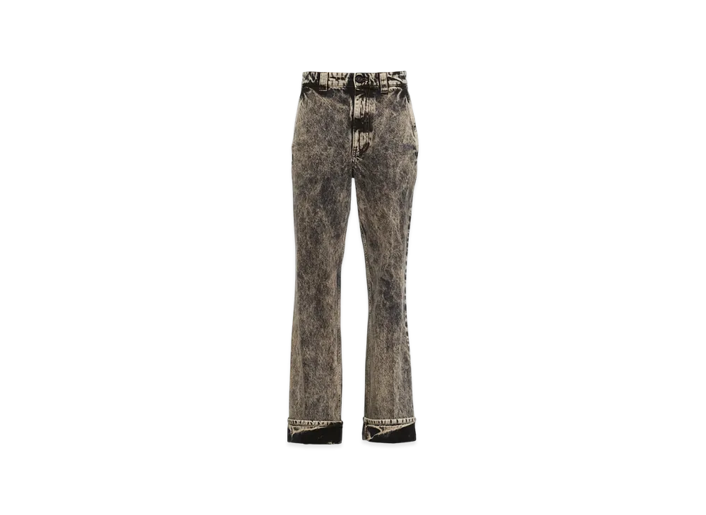 MIU MIU Women's Marbleized Denim Jeans "Black"