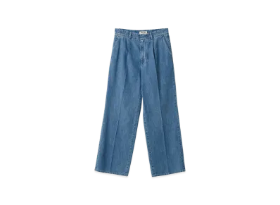 MIU MIU Women's Chambray Denim Pants Classic Fit "Sapphire Blue"