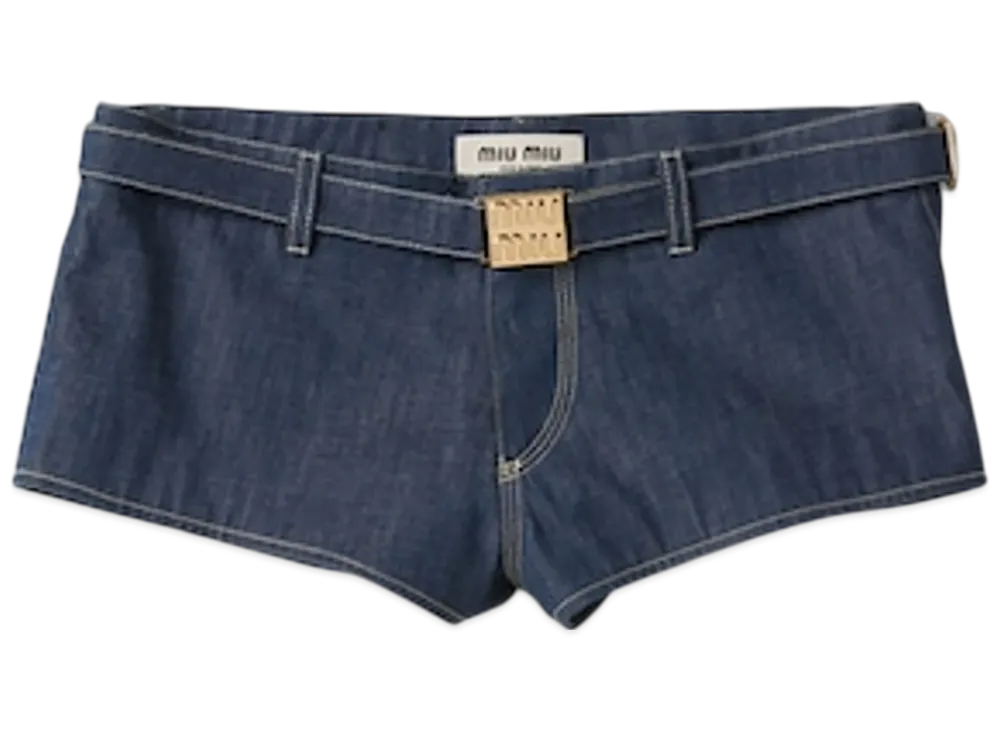 MIU MIU Women's Denim Shorts "Navy"