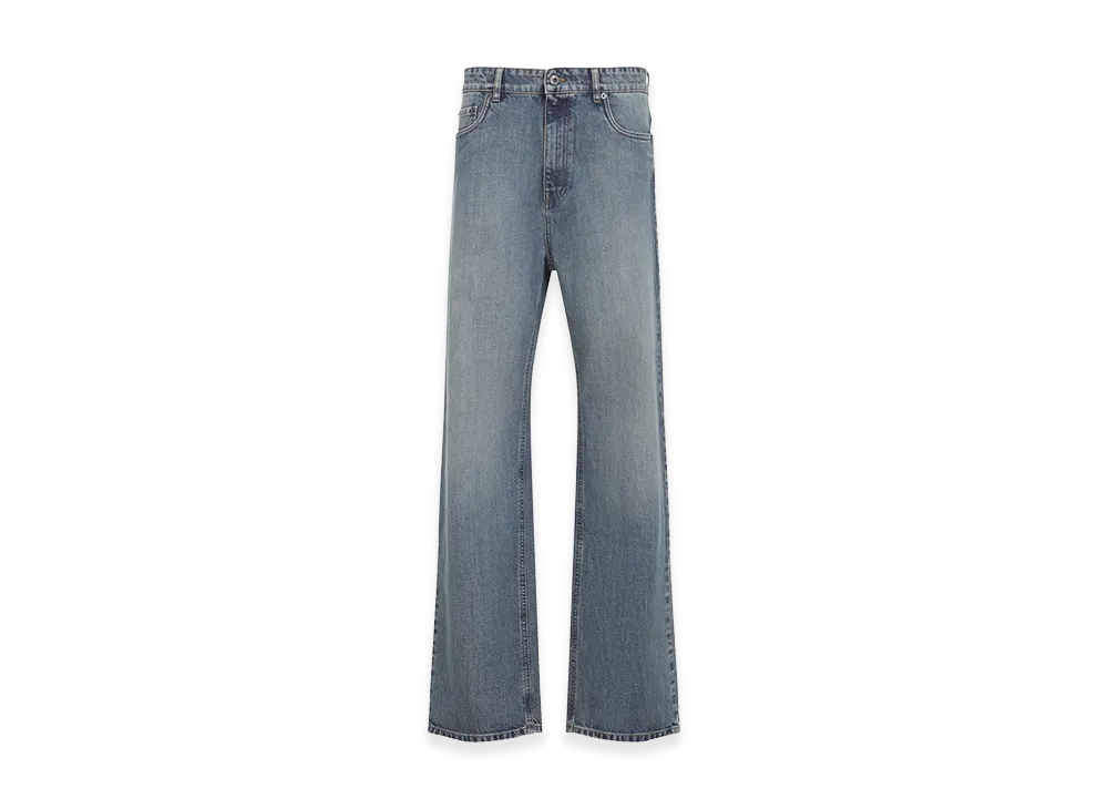MIU MIU Women's 5 Pocket Denim Dirty Wide Leg "Blue"