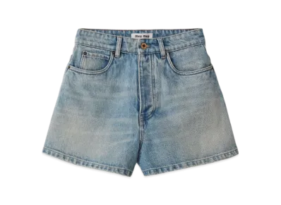 MIU MIU Women's Denim Shorts "Light Blue"