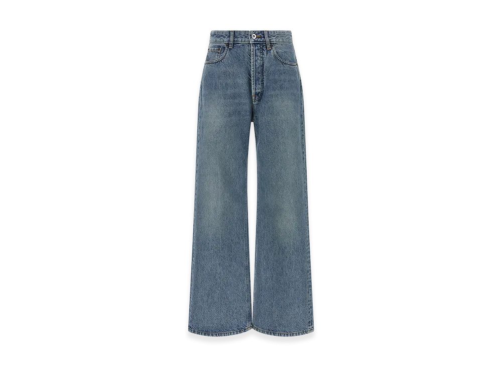 MIU MIU Women's Logo Embroidery Jeans "Blue"