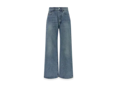 MIU MIU Women's Logo Embroidery Jeans "Blue"