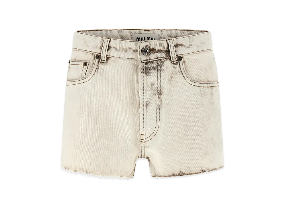MIU MIU Women's Denim Short "White"