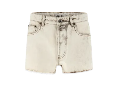 MIU MIU Women's Denim Short "White"