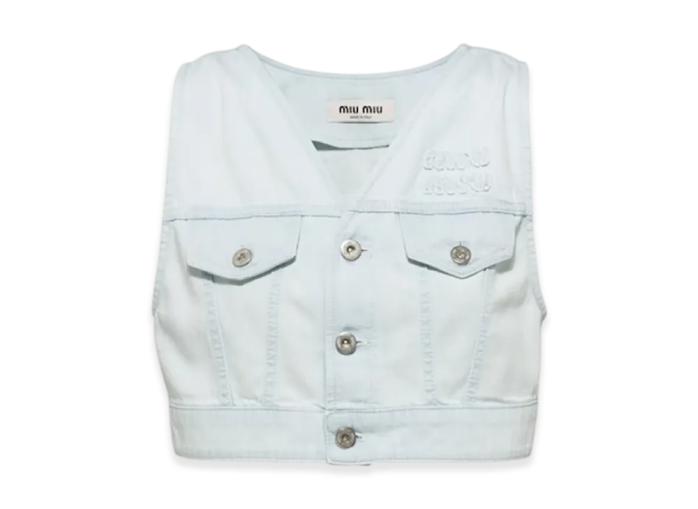 MIU MIU Women's Denim Top "Light Blue"
