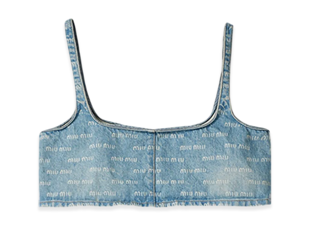 MIU MIU Women's Denim Top "Sapphire Blue"