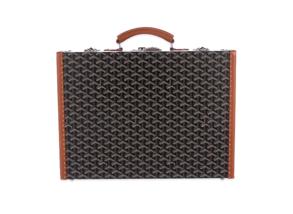 Goyard Manoir MM Document Case "Black/Brown"