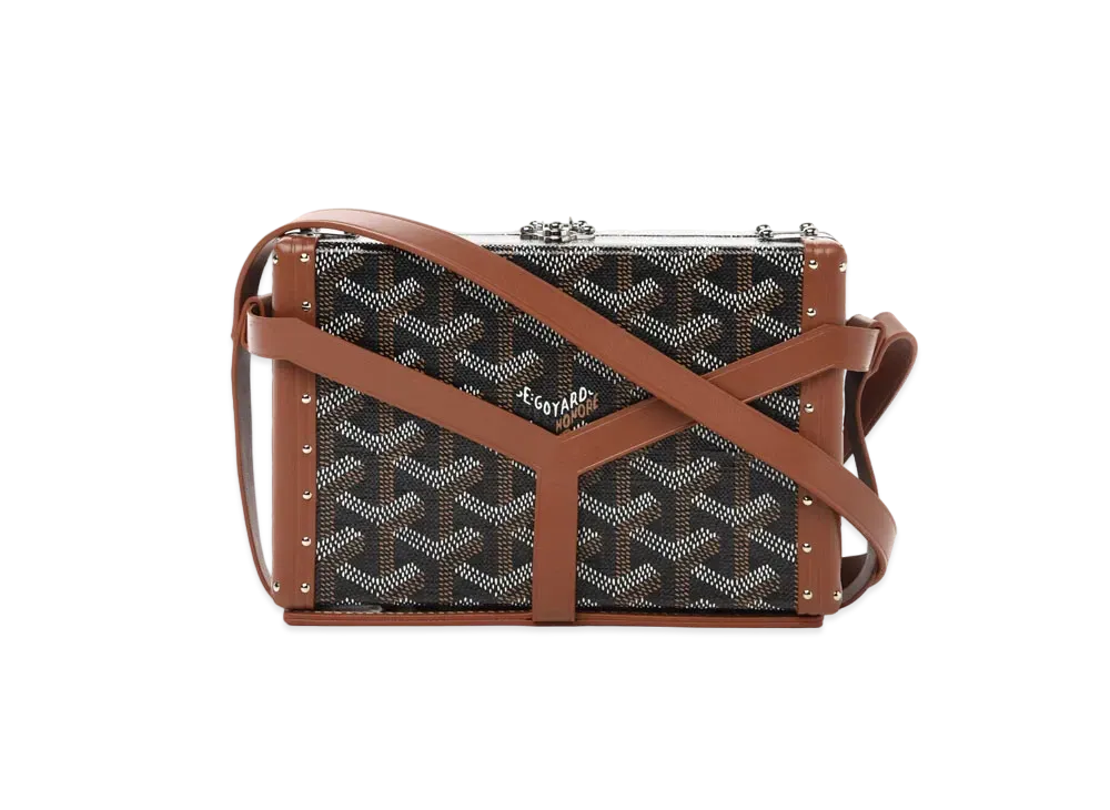 Goyard Minaudiere Trunk Bag "Black/Brown"