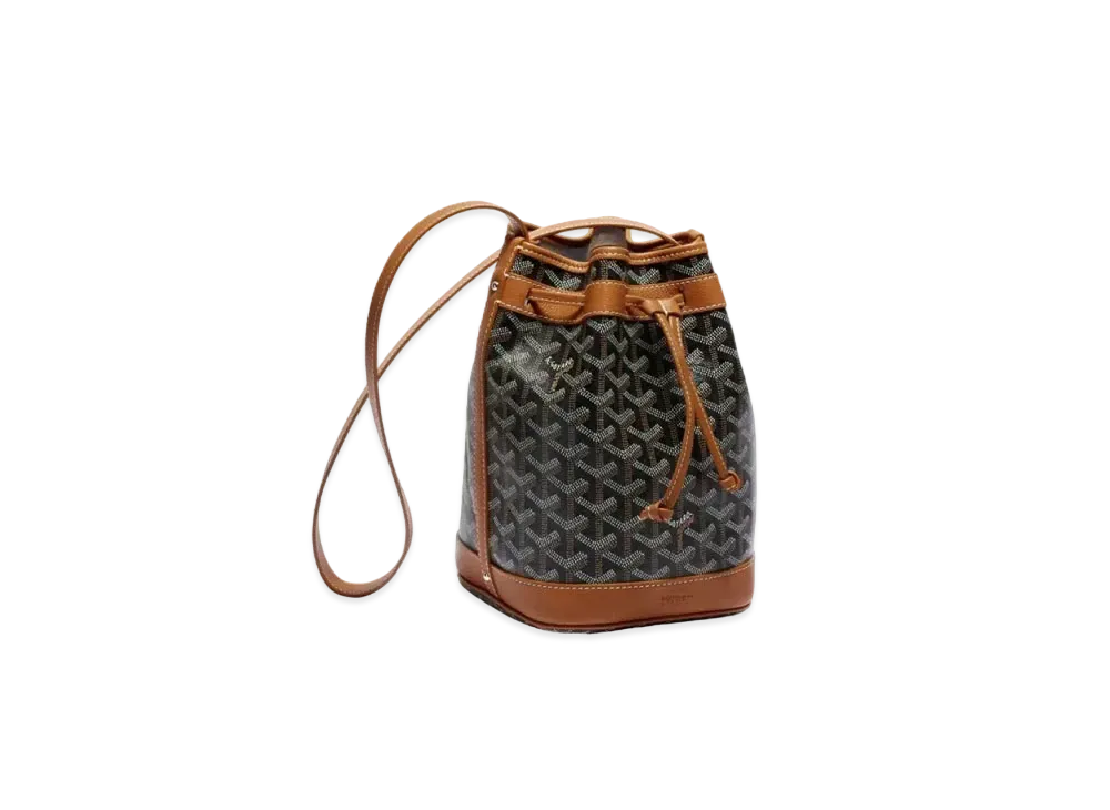 Goyard Petit Flot Bucket Bag "Black/Brown"