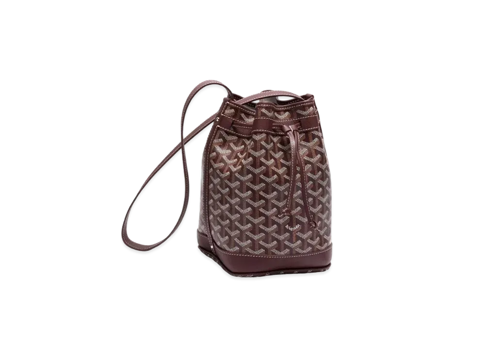 ゴヤール プティ・フロ バケットバッグ "バーガンディ"