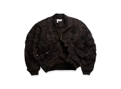 H&M x Glenn Martens Foil Flight Jacket "Dark Brown"