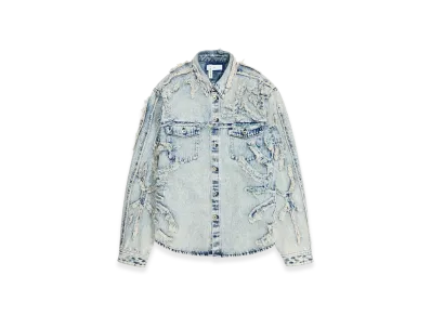 H&M x Glenn Martens Vintage-Like Denim Shirt "Light Denim Blue"