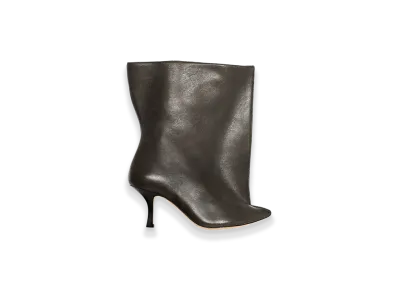 H&M x Glenn Martens Leather Heel Ankle Boots "Dark Grey"