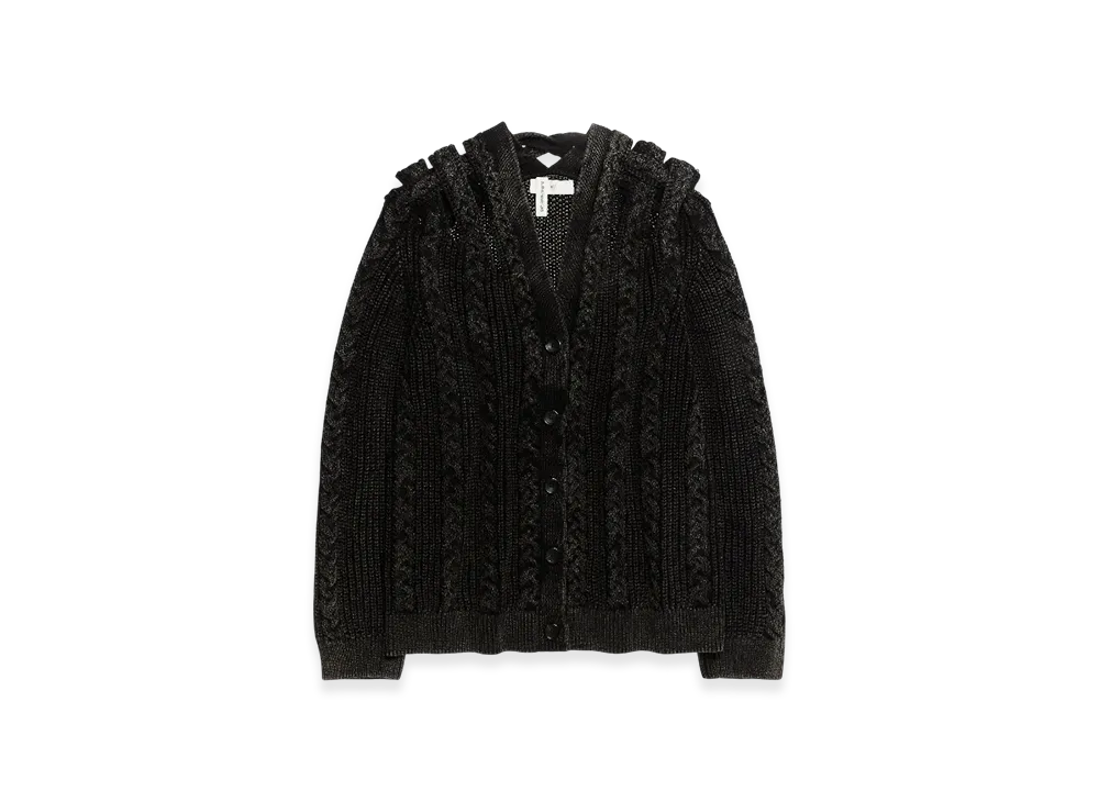 H&M x Glenn Martens Cable Knit Cardigan "Black"