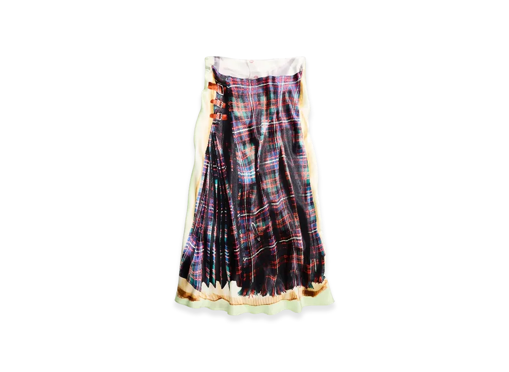 H&M x Glenn Martens Printed Satin Skirt "Black"