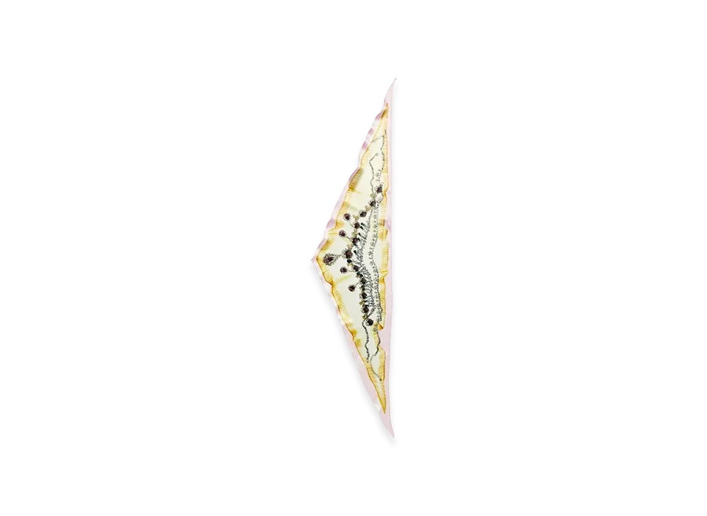 H&M x Glenn Martens Silk Neck Scarf "Yellow"
