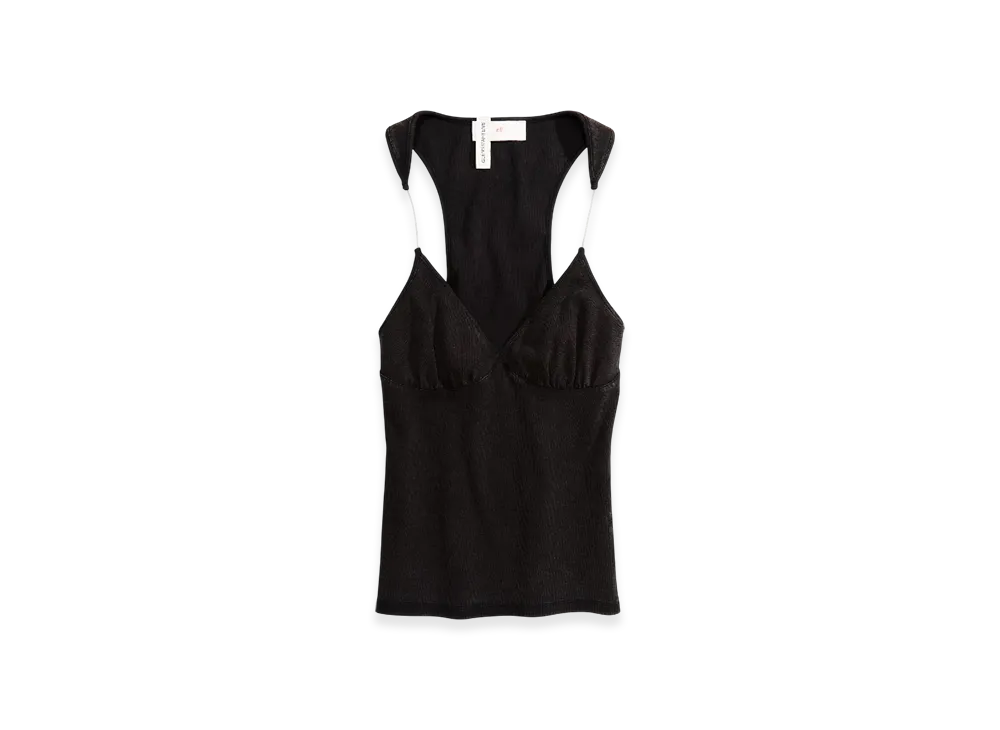 H&M x Glenn Martens Ribbed Tank Top "Black"