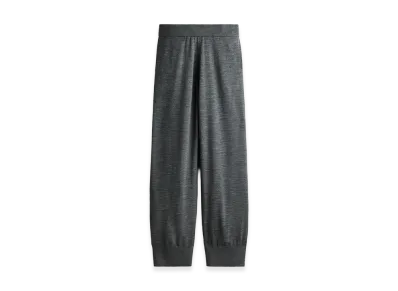 H&M x Stella McCartney Women's Merino Wool Wide Jogger Pants "Dark Gray Melange"