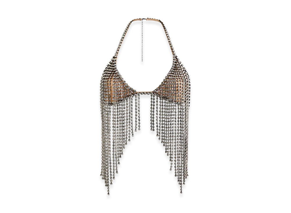 H&M x Stella McCartney Women's Crystal Embellished Bra Top "Beige"