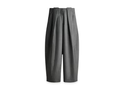 H&M x Stella McCartney Women's Barrel Leg Wool Pants "Dark Gray/Pinstripe"