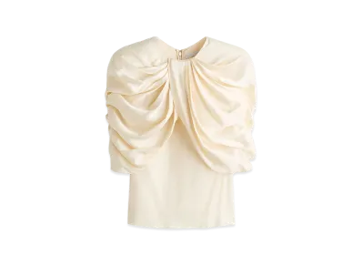 H&M x Stella McCartney Women's Draped Satin Top "Cream"