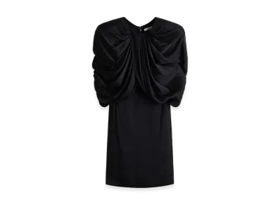 H&M x Stella McCartney Women's Draped Satin Mini Dress "Black"