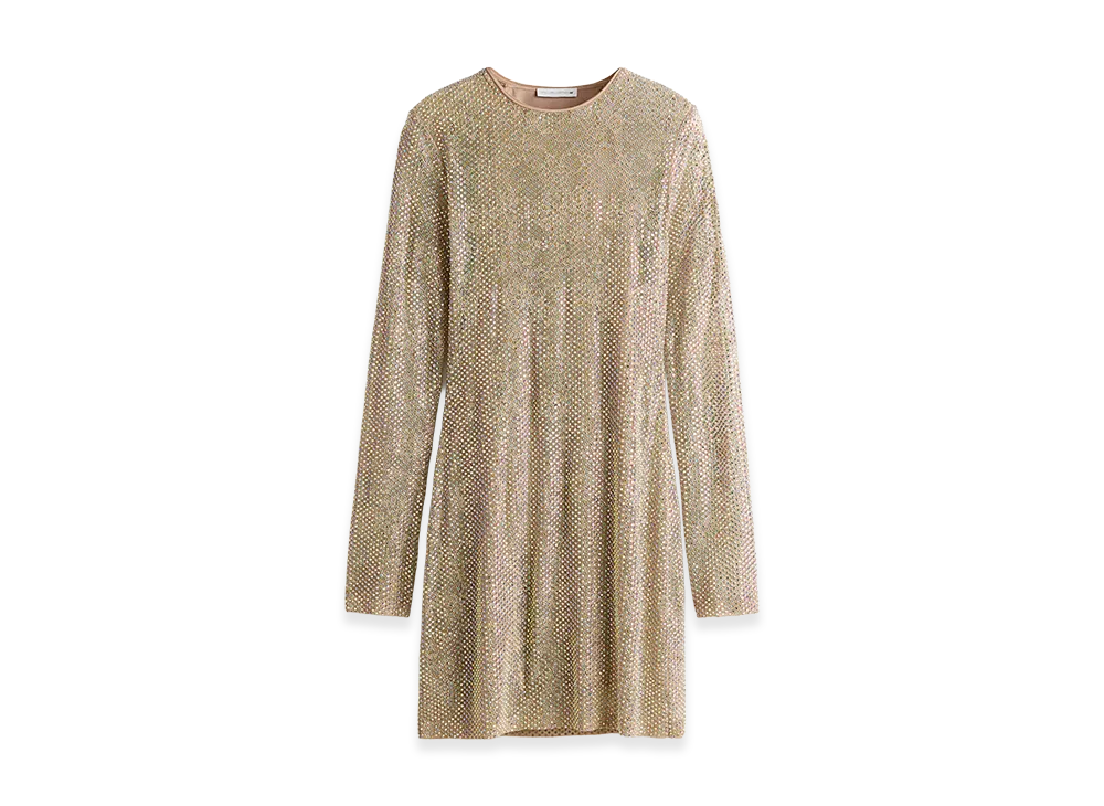 H&M x Stella McCartney Women's Embellished Lace Mini Dress "Beige"