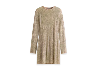 H&M x Stella McCartney Women's Embellished Lace Mini Dress "Beige"