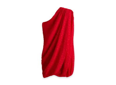 H&M x Stella McCartney Women's One Shoulder Draped Dress "Red"