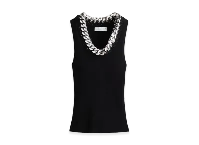 H&M x Stella McCartney Women's Chain Detail Ribbed Tank Top "Black"