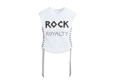 H&M x Stella McCartney Women's Lace-Up Studded Top "White"
