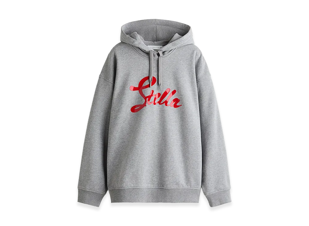 H&M x Stella McCartney Women's Printed Cotton Hoodie "Gray Melange"