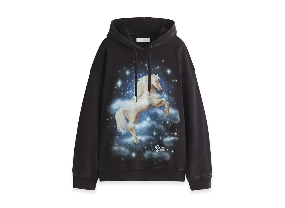 H&M x Stella McCartney Women's Printed Cotton Hoodie "Black"