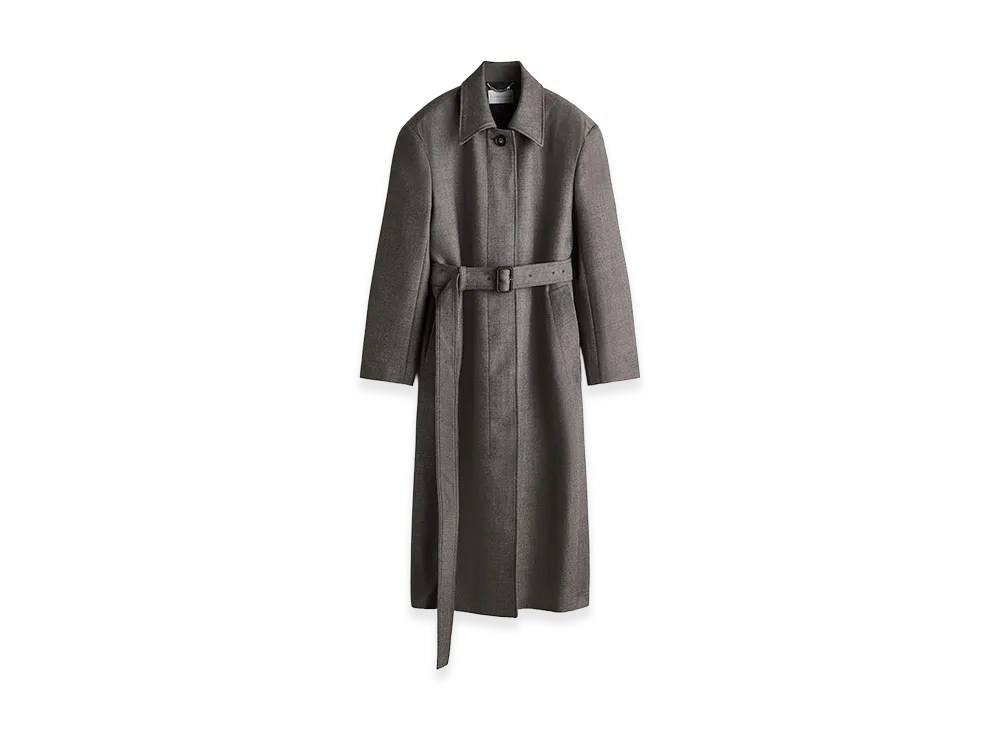H&M x Stella McCartney Women's Wool Car Coat "Dark Gray"