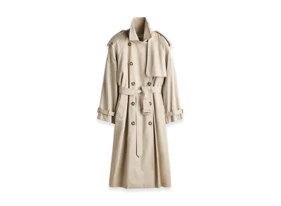 H&M x Stella McCartney Women's Oversized Trench Coat "Light Beige"