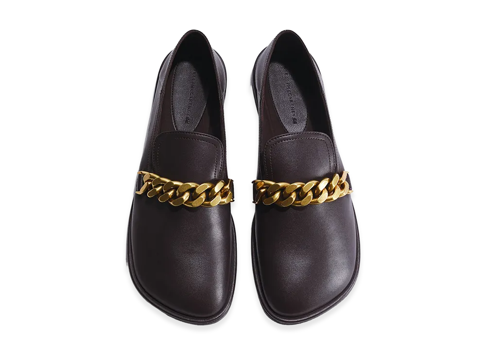 H&M x Stella McCartney Women's Chain Detail Loafers "Dark Brown"