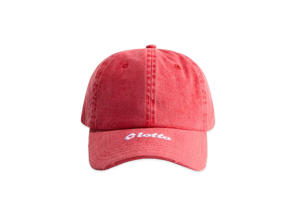 H&M x LOTTO Embroidered Design Cotton Twill Cap "Red"