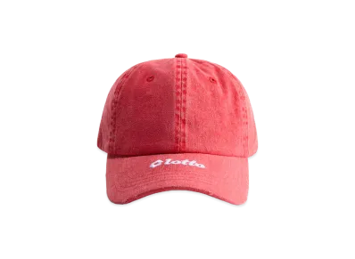 H&M x LOTTO Embroidered Design Cotton Twill Cap "Red"