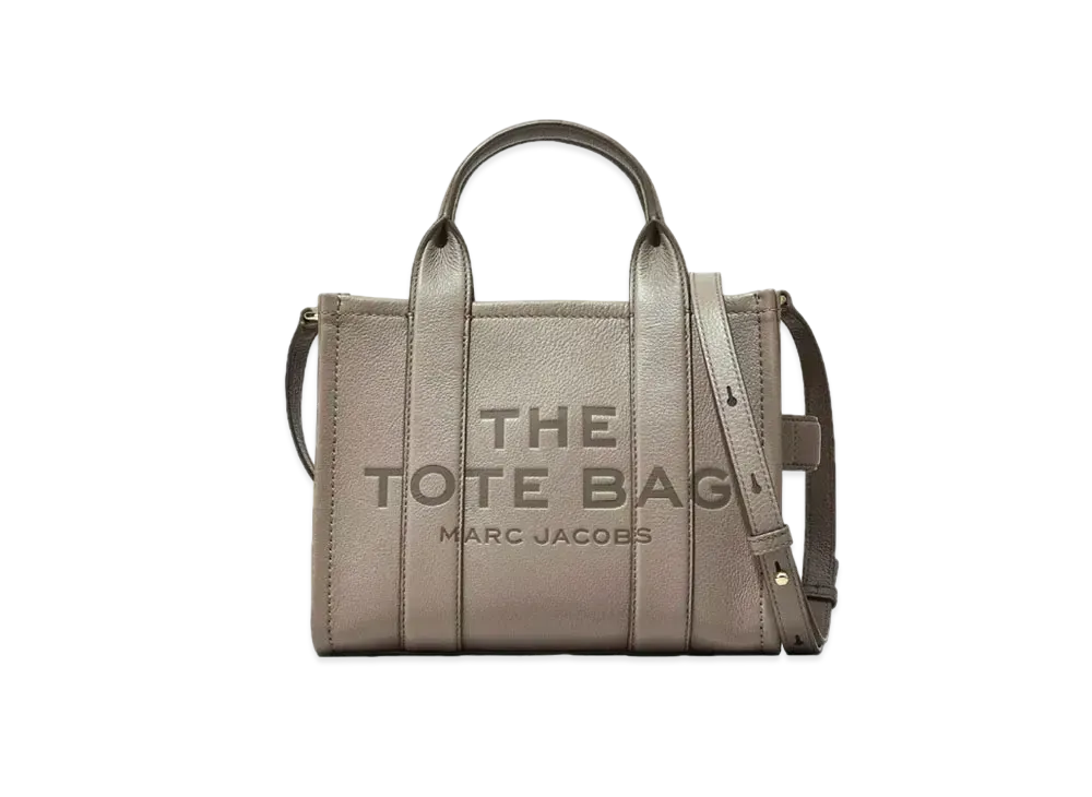 Marc Jacobs The Leather Medium Tote Bag "Cement"