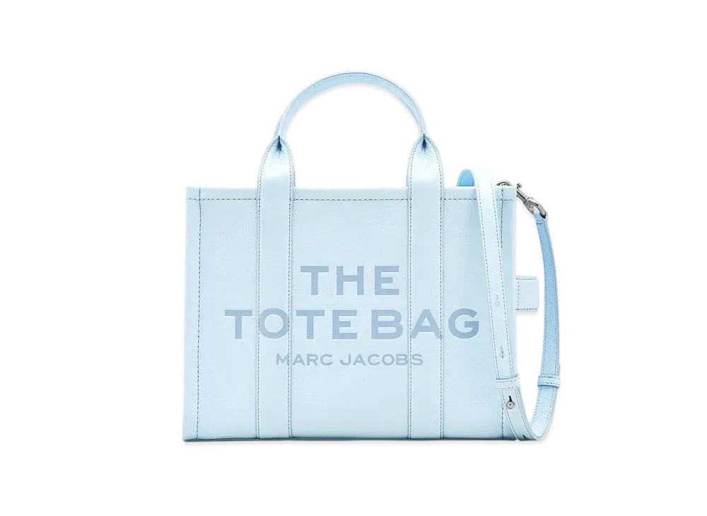 Marc Jacobs The Leather Tote Bag Medium "Cloud Blue"