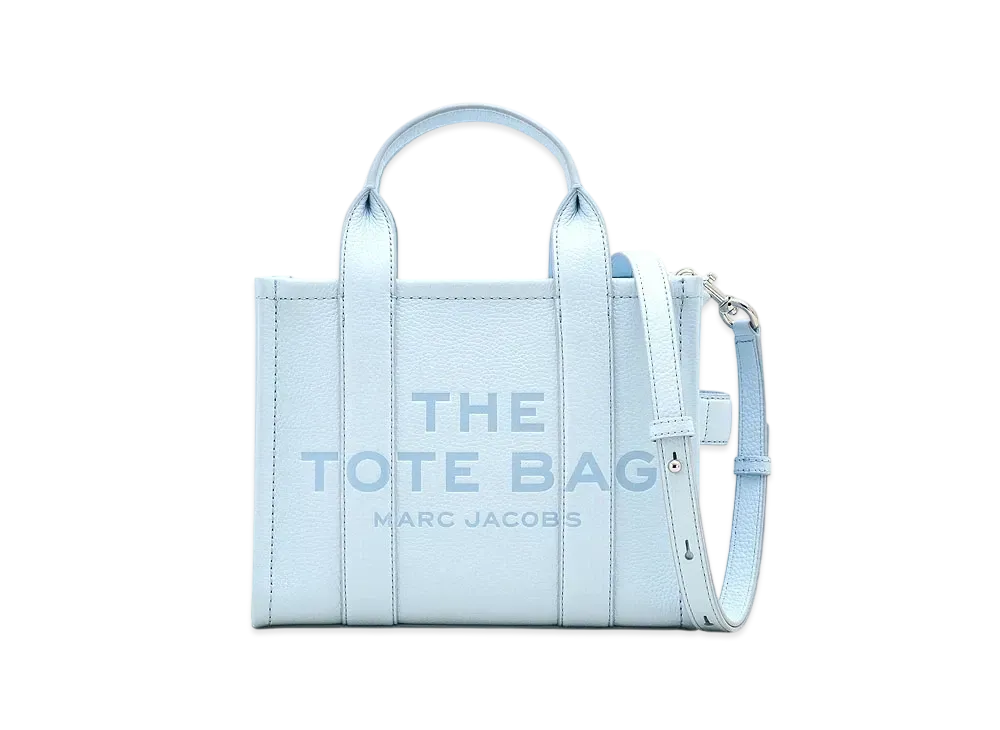 Marc Jacobs The Leather Tote Bag Small "Cloud Blue"