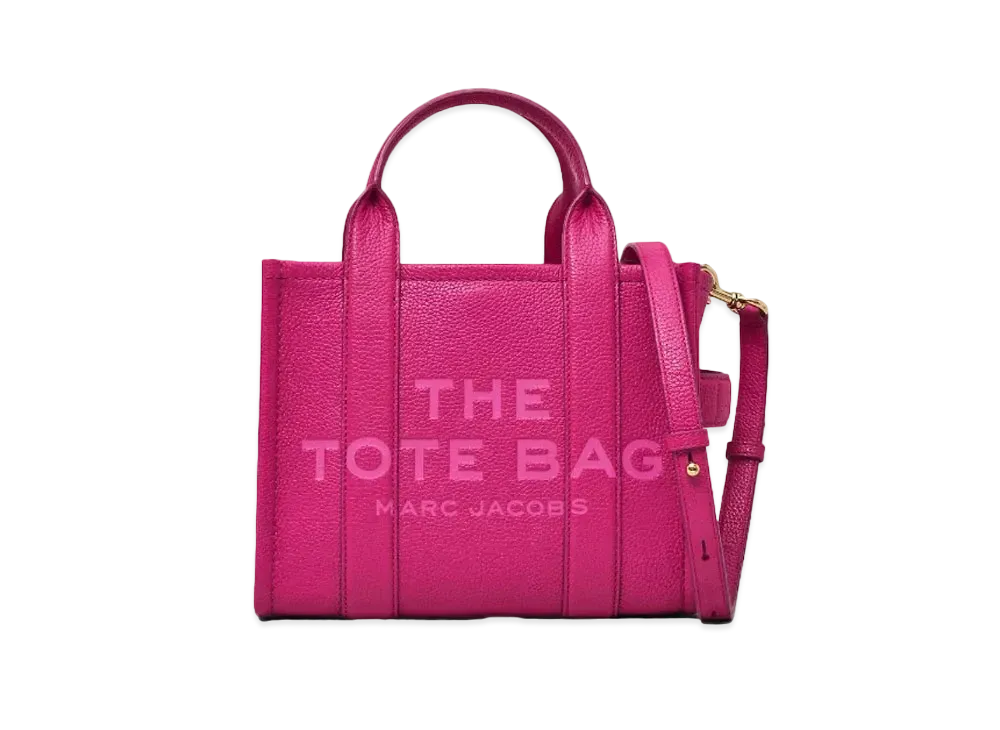 Marc Jacobs The Leather Small Tote Bag "Lipstick Pink"