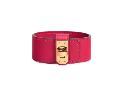 Hermes Kelly Twist Bracelet Small Model "Rose Mexico/Gold"