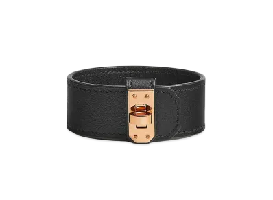 Hermes Kelly Twist Bracelet Small Model "Noir/Pink Gold"