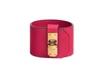Hermes Kelly Twist Bracelet Large Model "Rose Mexico/Gold"