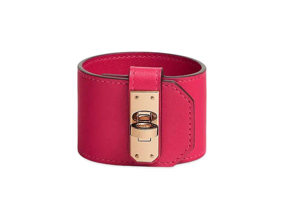 Hermes Kelly Twist Bracelet Large Model "Rose Mexico/Pink Gold"