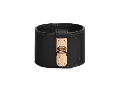 Hermes Kelly Twist Bracelet Large Model "Noir/Pink Gold"